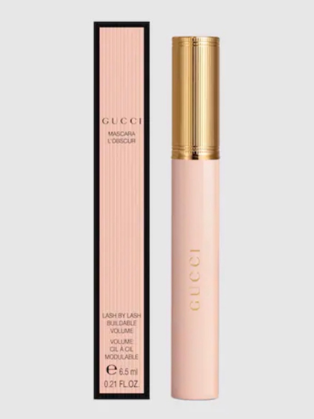 Gucci Mascara L’Obscur – Pale Pink Tube with Gold Cap